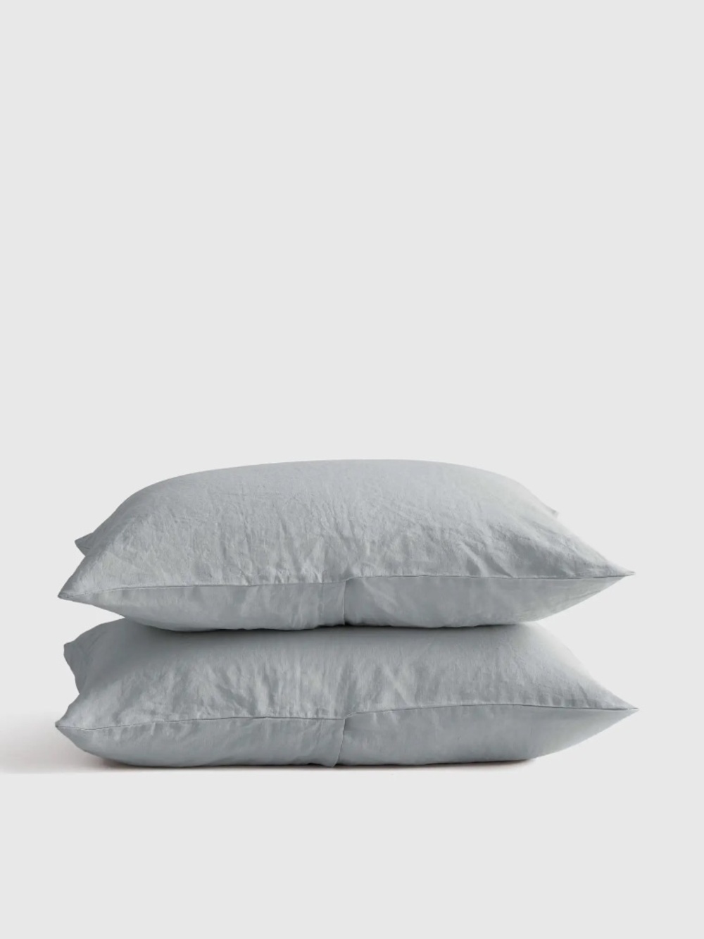 Quince European Linen Sham Set — King — Mist — Set of 2